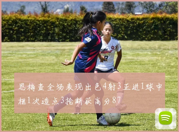 恩梅查全场表现出色4射3正进1球中框1次造点3抢断获高分87